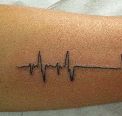 passed away death heartbeat tattoo