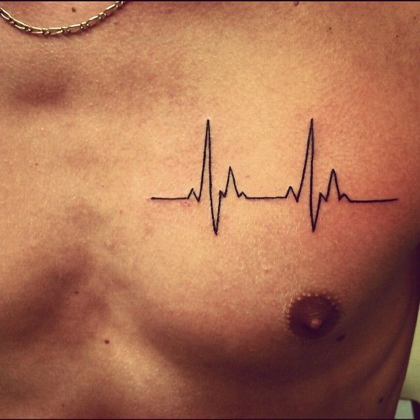 wrist heartbeat tattoo